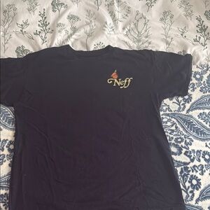 Neff Black Tee with Orange Logo